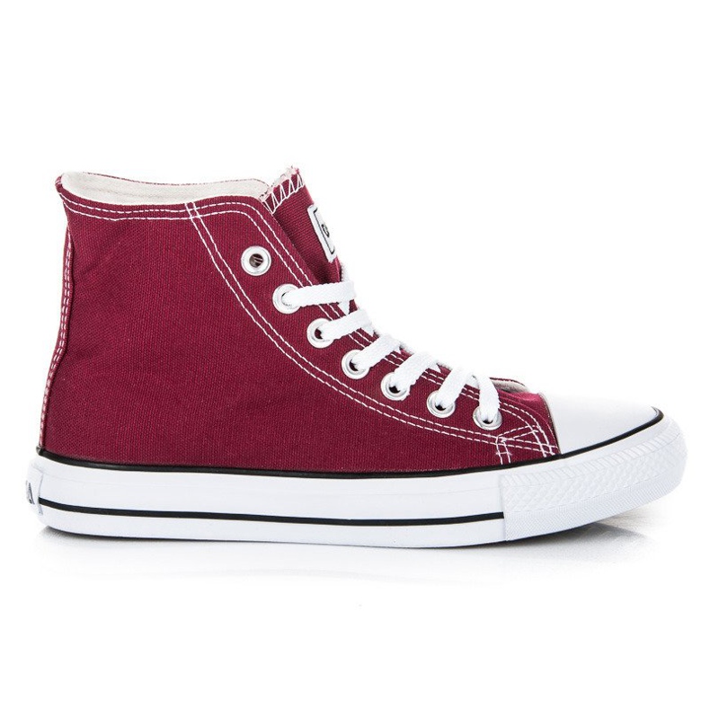 Adidași legați deasupra gleznei claret roșu Adidași legați deasupra gleznei claret roșu