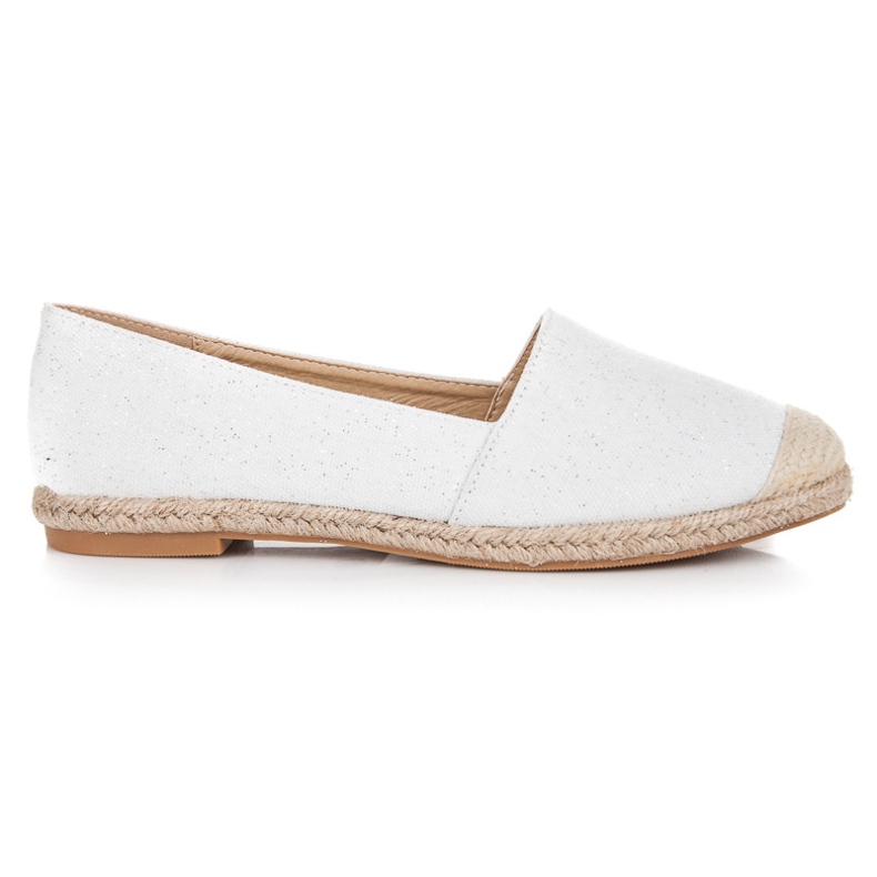 Bestelle Espadrile cu sclipici alb