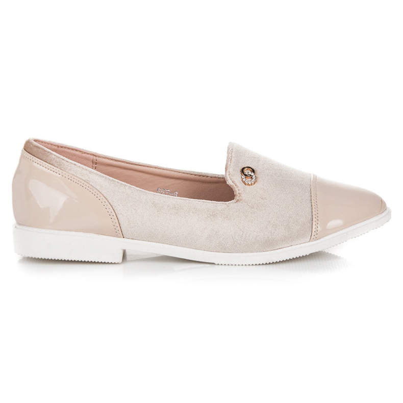 Balerini din velur maro