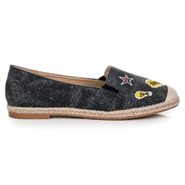 Bestelle Espadrile de primavara cu petice negru