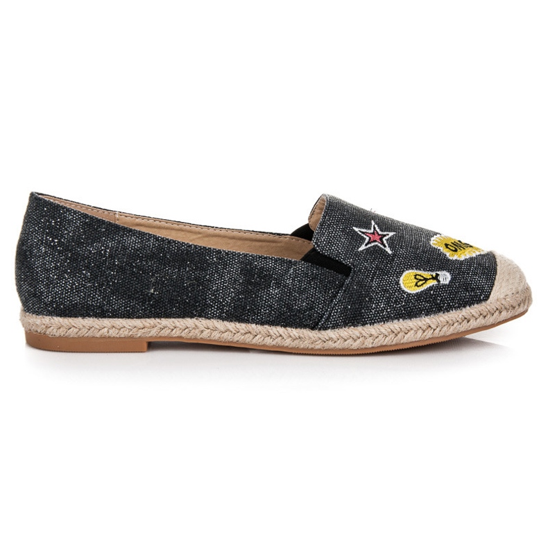 Bestelle Espadrile de primavara cu petice negru