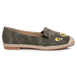 Bestelle Espadrile de primavara cu petice verde