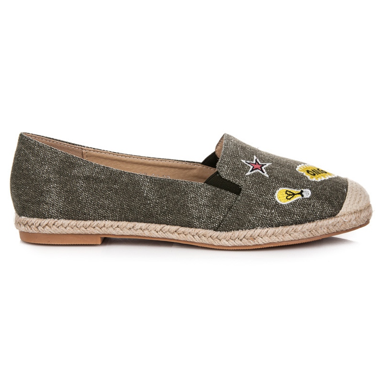 Bestelle Espadrile de primavara cu petice verde Bestelle Espadrile de primavara cu petice verde