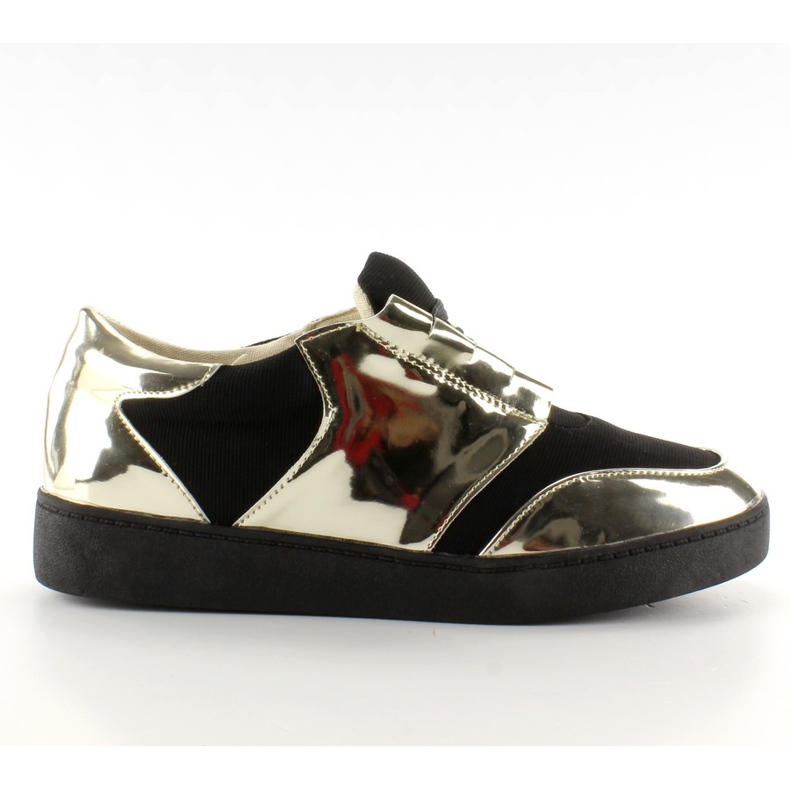 Pantofi sport negri cu oglindă neon negru