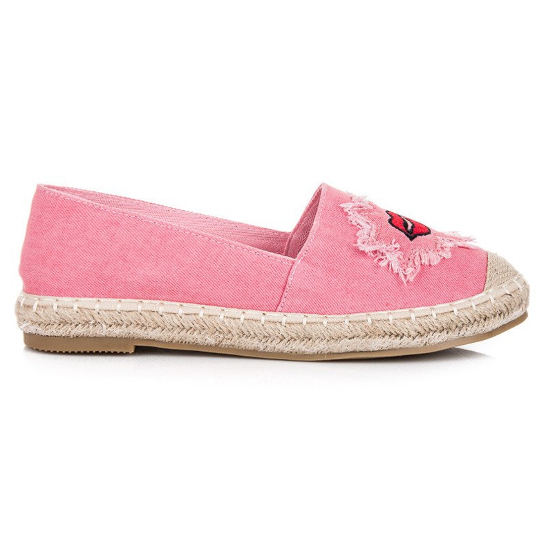 Bestelle Espadrile roz cu petice Bestelle Espadrile roz cu petice