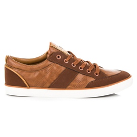 Pantofi sport legați maro