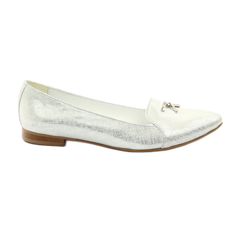 Balerini lord cu decor Angello argintiu gri