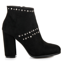 Seastar Botine din piele intoarsa pe stalp M275 negru