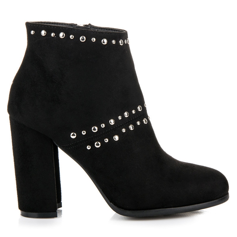 Seastar Botine din piele intoarsa pe stalp M275 negru