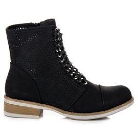 Bello Star Cizme ajurate pentru primavara negru