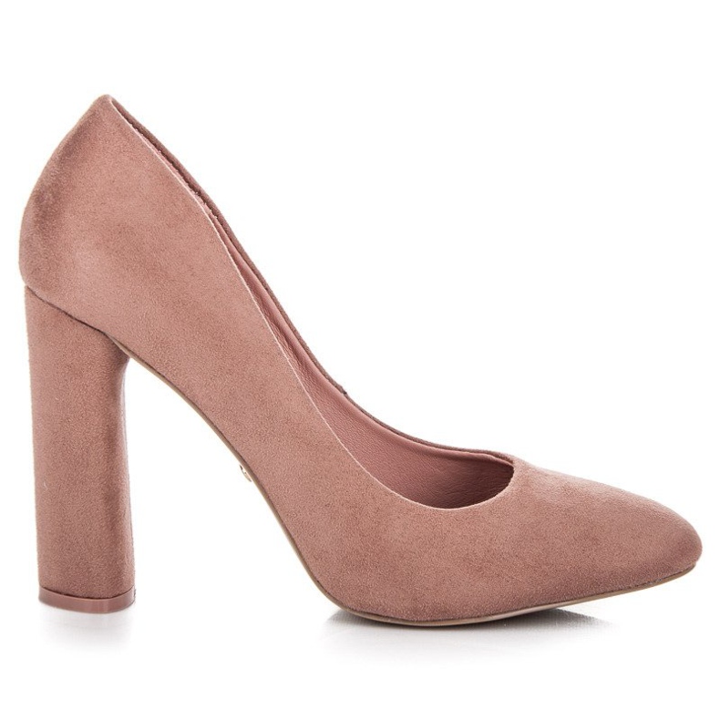 Ideal Shoes Pompe elegante pe post roz