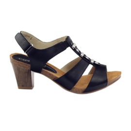 Sandale de dama cu Velcro Caprice negre negru
