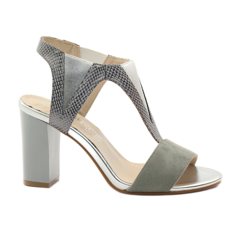 M.Daszyński Sandale din piele Daszyński gri M.Daszyński Sandale din piele Daszyński gri