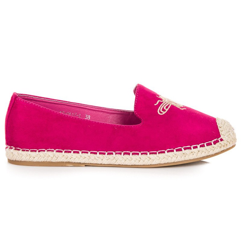 Bestelle Espadrile alunecoase roz Bestelle Espadrile alunecoase roz