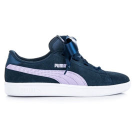 Puma smash V2 ribbon jr albastru