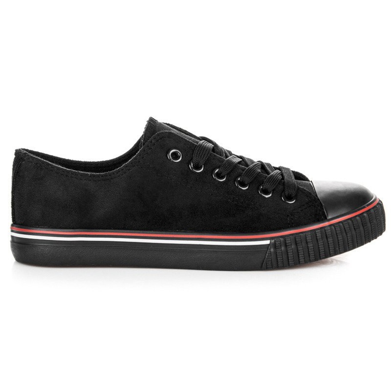 Adidași din piele de căprioară negru