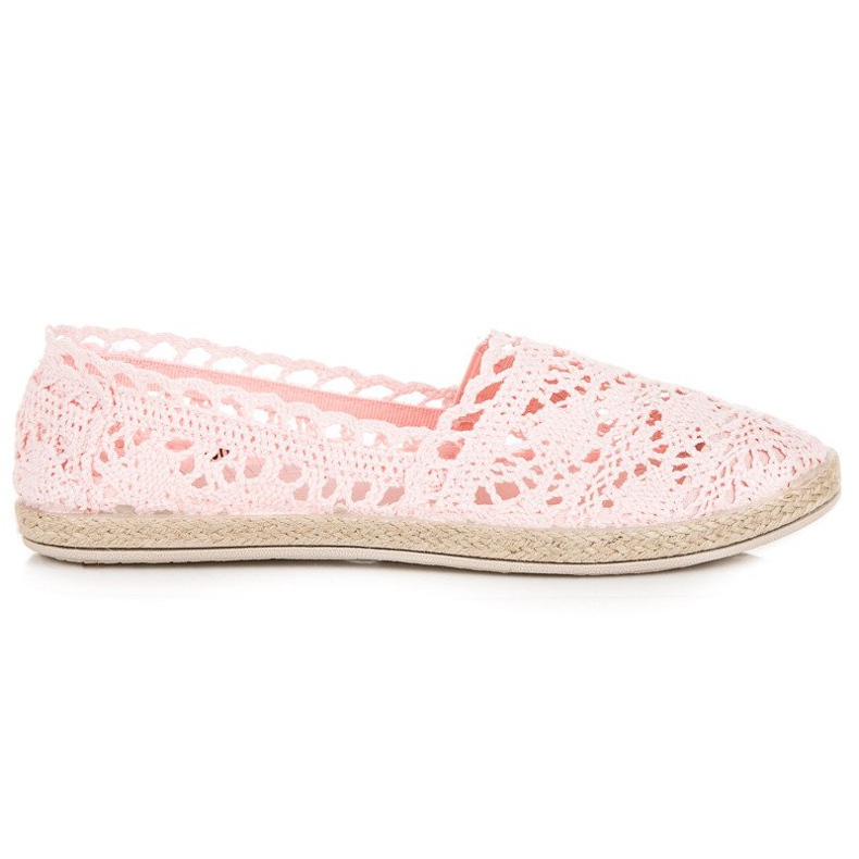 Seastar Espadrile din dantelă roz Seastar Espadrile din dantelă roz