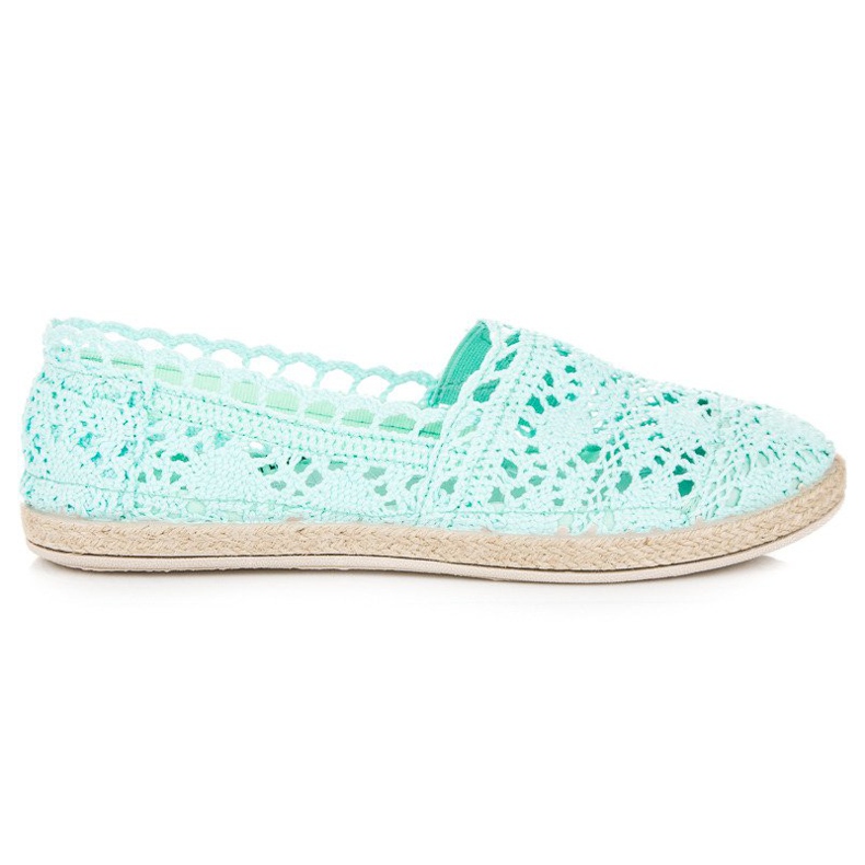 Seastar Espadrile din dantela menta verde