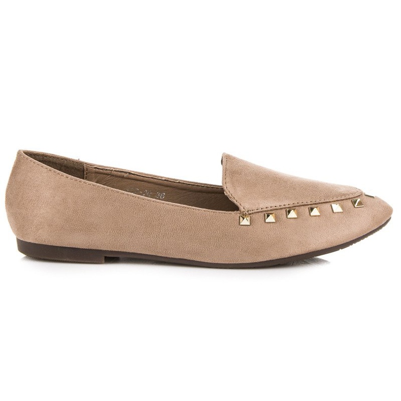 Pantofi slip-on cu crampoane maro Pantofi slip-on cu crampoane maro