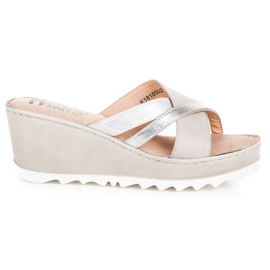 Kylie Papuci cu pană maro gri