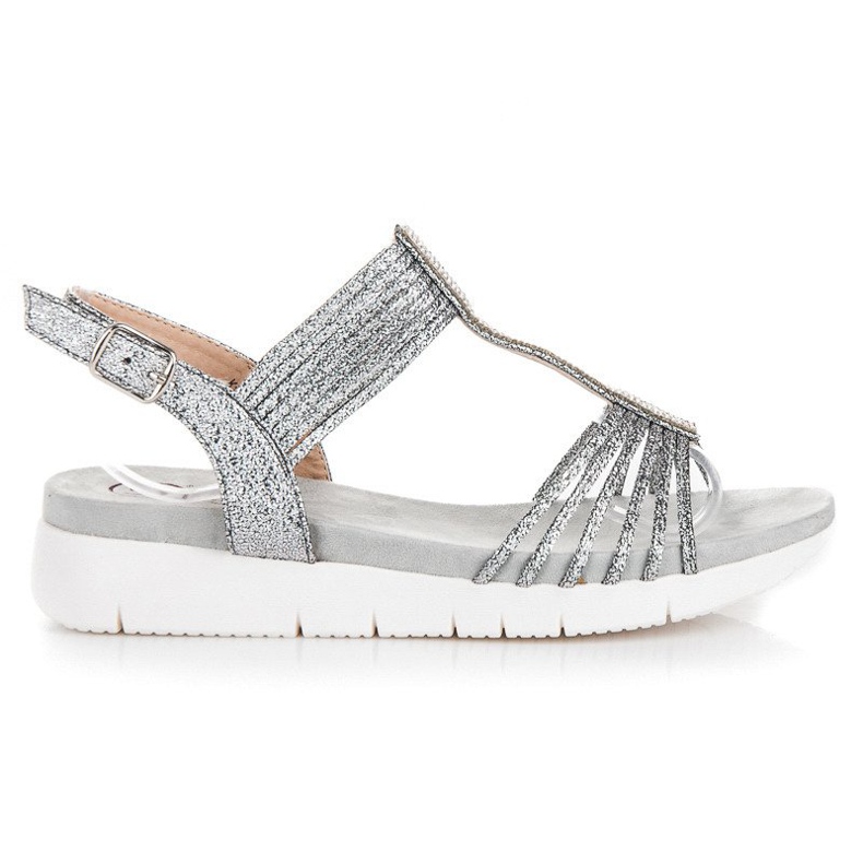 Kylie Sandale Cu Cristale gri