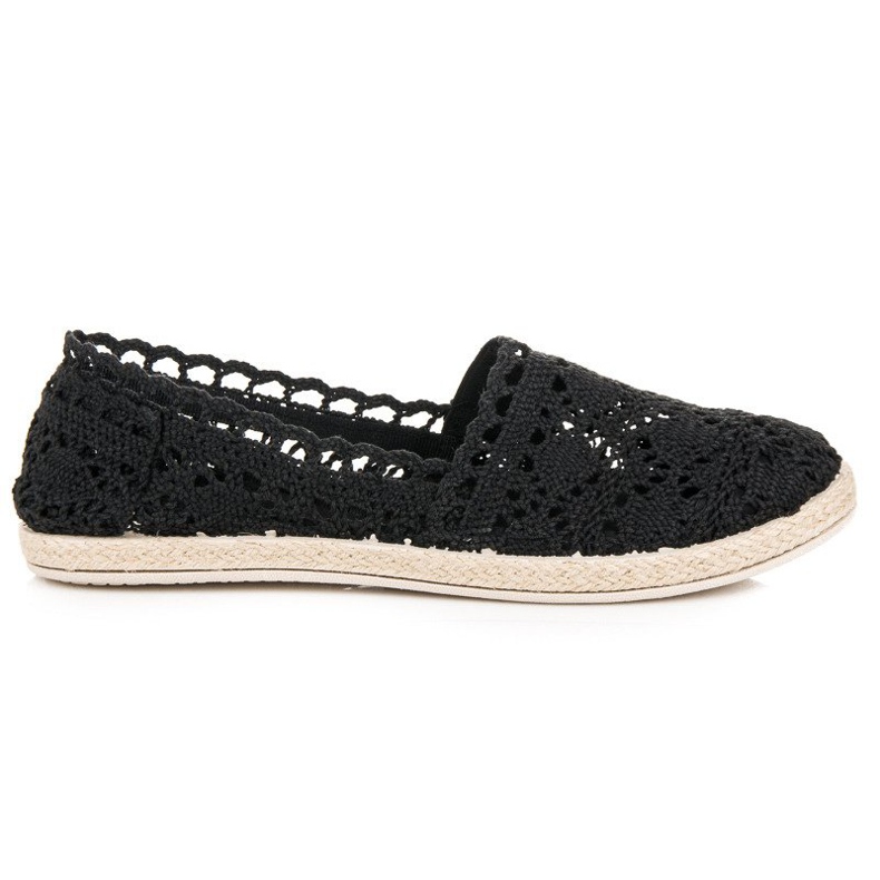 Seastar Espadrile din dantelă neagră negru