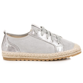 Seastar Espadrile din piele intoarsa cu siret gri