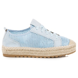 Seastar Espadrile ajurate pe legare albastru