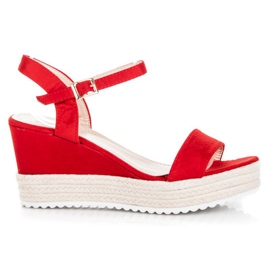 Seastar Sandale espadrile cu pană roșu Seastar Sandale espadrile cu pană roșu