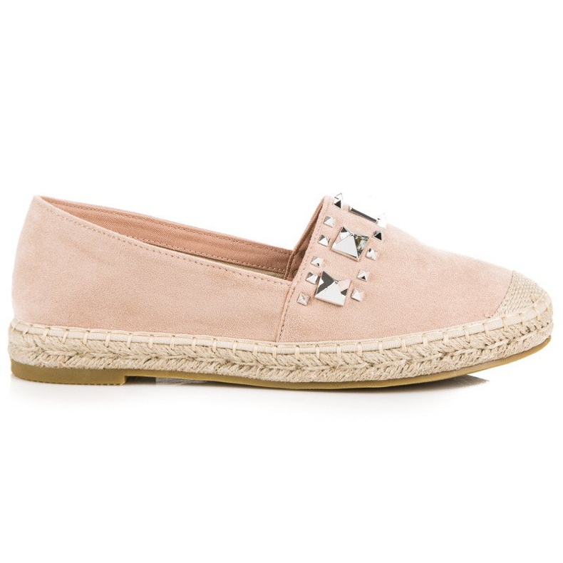 Coura Espadrile pudrate roz