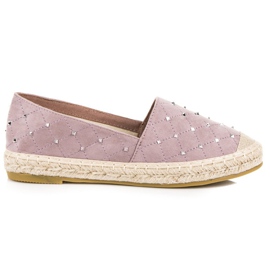 Coura Espadrile din piele intoarsa matlasata violet Coura Espadrile din piele intoarsa matlasata violet