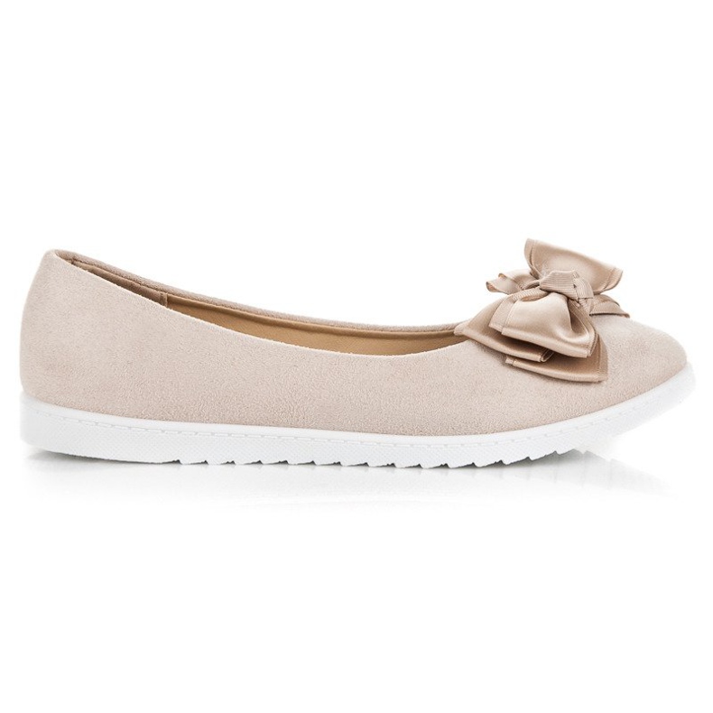 Comer Balerini din piele intoarsa cu fundita maro Comer Balerini din piele intoarsa cu fundita maro