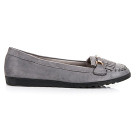 Mocasini gri de dama Mocasini gri de dama
