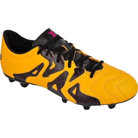 Pantofi de fotbal Adidas X 15.3 FG / AG M Leather S74640 portocale portocale