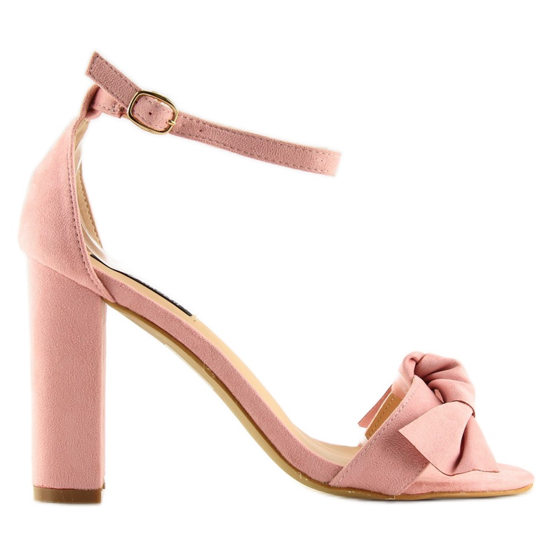 Sandale roz cu toc 118-11 roz