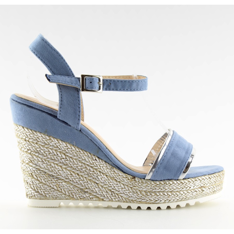 Sandale, espadrile pe pane, albastru 6823 Albastru