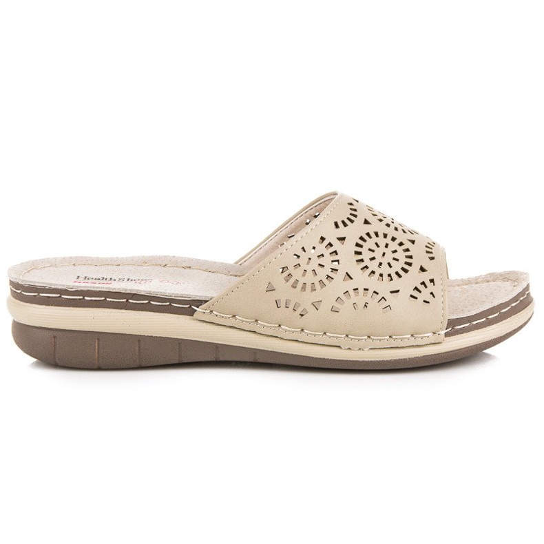 Hasby Papuci ajurati pentru dama maro