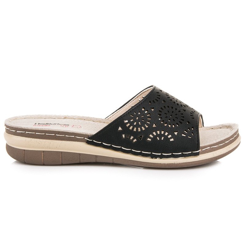 Hasby Papuci ajurati pentru dama negru Hasby Papuci ajurati pentru dama negru