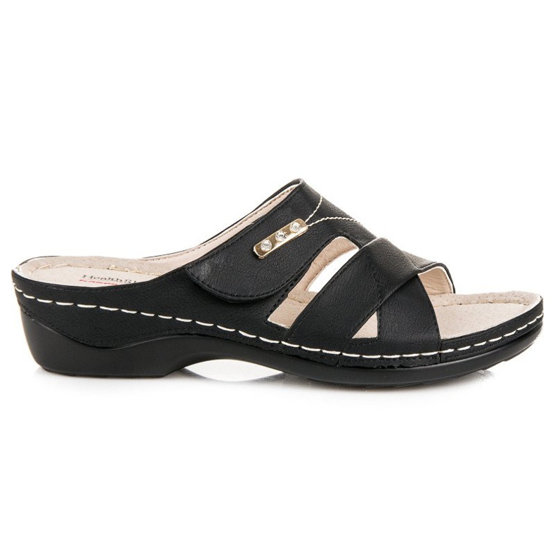 Hasby Papuci confortabili de vara negru