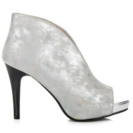 Vinceza Cizme cu vârf deschis gri