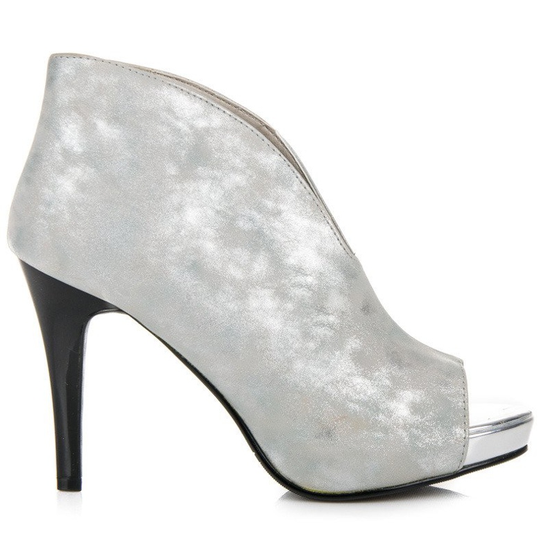 Vinceza Cizme cu vârf deschis gri