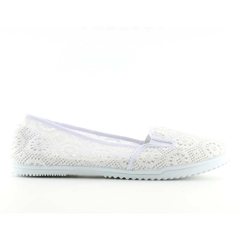 Papuci din dantela alba MN70 alb