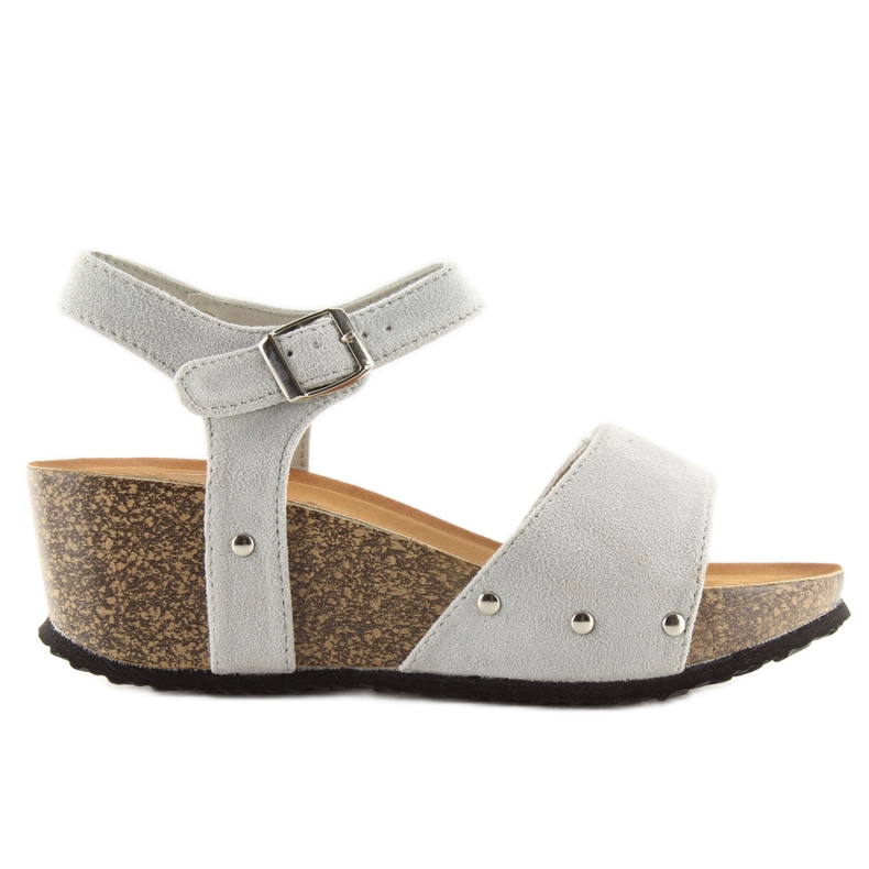 Gri Sandale gri pe talpă de plută