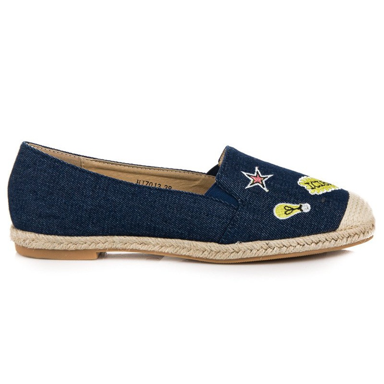 Sweet Shoes Espadrile din denim cu petice albastru marin