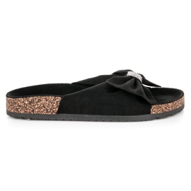 Queen Vivi Papuci eleganti din piele intoarsa negru Queen Vivi Papuci eleganti din piele intoarsa negru