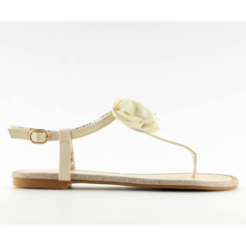 Sandale sandale cu floare bej T314P bej Sandale sandale cu floare bej T314P bej