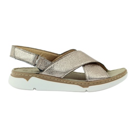 Filippo Sandale confortabile cu velcro aurii de aur