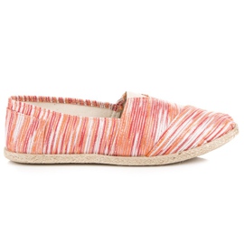Espadrile cu nervuri portocale