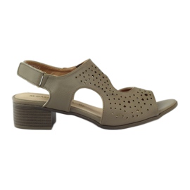 M.Daszyński Sandale din piele Daszyński bej M.Daszyński Sandale din piele Daszyński bej