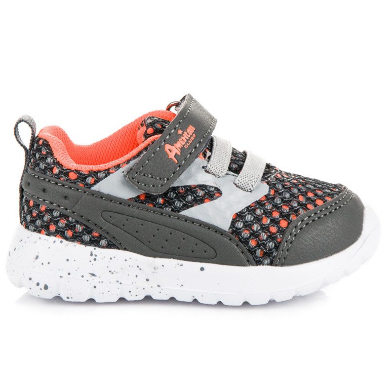 American Club Pantofi elastic și american Velcro gri